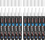 Overseas 12 Pack White Acrylic Paint Pens Permanent Markers, Medium Tip | by Overseas