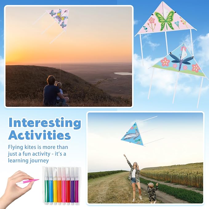 Syhood 60 Pcs DIY Coloring Kites Kit - Image 4