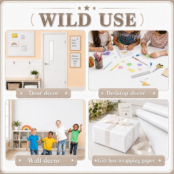 White Bulletin Board Roll Non-Woven Fabric Poster 16in X 20ft | Back to School - Image 6