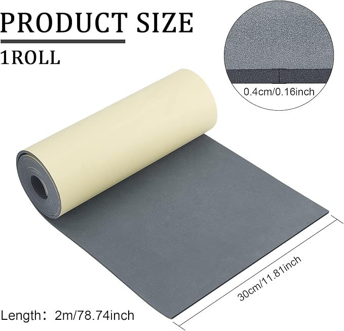 BENECREAT 4mm Thick 78.7x11.8 Inch Self-Adhesive EVA Foam Roll - Image 2
