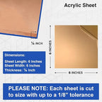Duco Clear Cast Acrylic Sheets 1/8" Thick 6" x 6" - Image 2