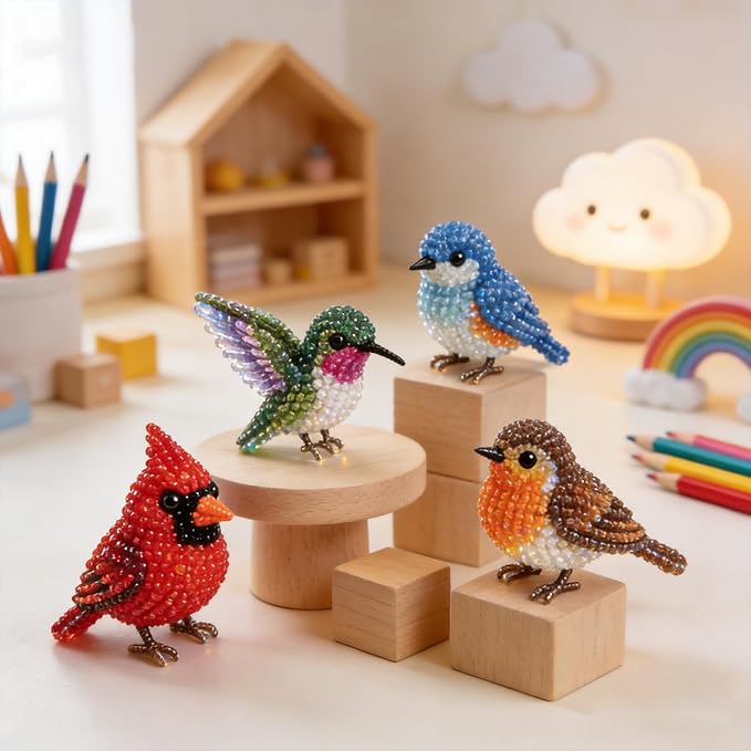 CJNEJGT Kid Friendly 3D Beaded Animal DIY Kit, Stress Relief Leisure DIY Bead - Image 2