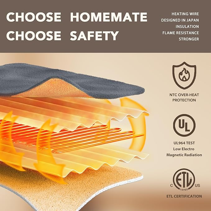 Homemate Electric Heated Blanket Queen Size - Image 3