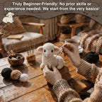 DIY Needle Felting Kit Cute White Lamb Lying – Needle Felting Starter Kit - Image 5