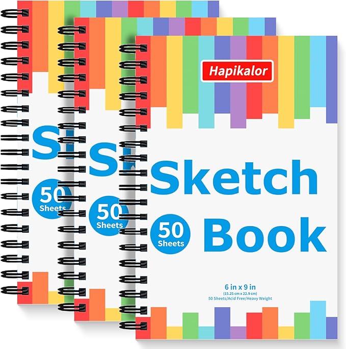 Drawing Pad for Kids, Sketch Pads 50 Sheets, Drawing Paper for Kid 9-12 by Hapikalor