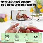Totiro Crochet Kit for Beginners, Potted Flower Amigurumi Starter Kit, Easy DIY - Image 2