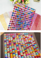 4032 Pieces 6 mm Colorful Bling Rhinestone Sticker Sheet Gem Diamond self - Image 5