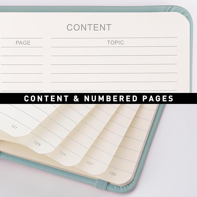 RETTACY Lined Journal Notebook, 192 Numbered Pages, A5 Size | Leather Hardcover - Image 4