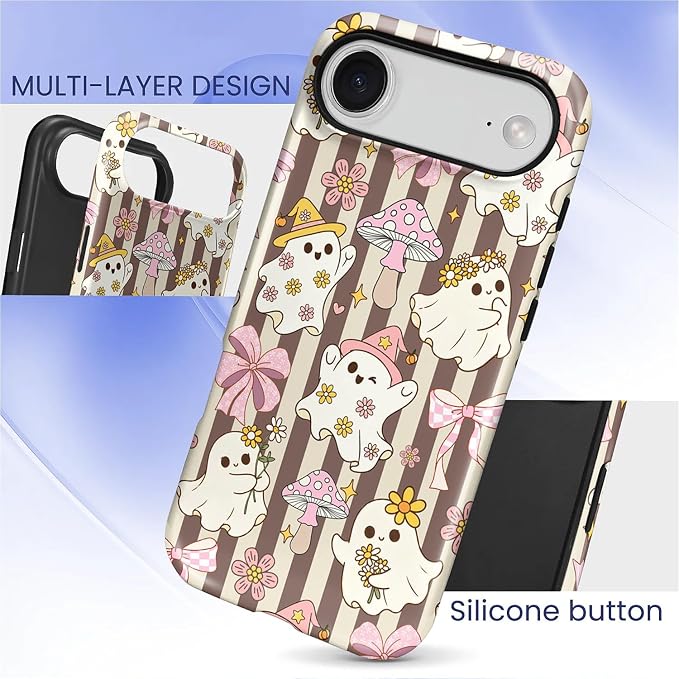Case for iPhone 17 Air, Scratch Resistant Hybrid Double Layer Hard Shell，Cute - Image 3