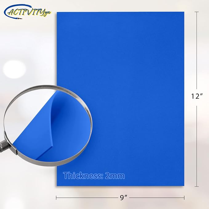 Blue EVA Foam Sheets, 9 x 12 Inch, 2mm Thick Handicraft Foam Paper - Image 2