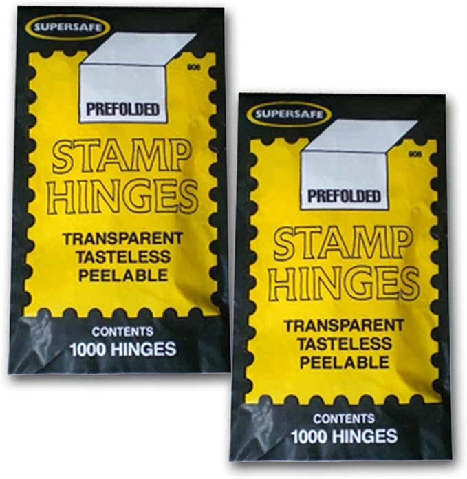 Supersafe Stamp Hinges TWO Packs of 1000 -- Total of 2000 Hinges by SuperSafe