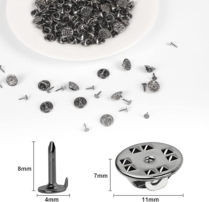JANYUN 120 Pairs Butterfly Clutch Tie Tacks Pin Back Safty Secure Locking | - Image 2