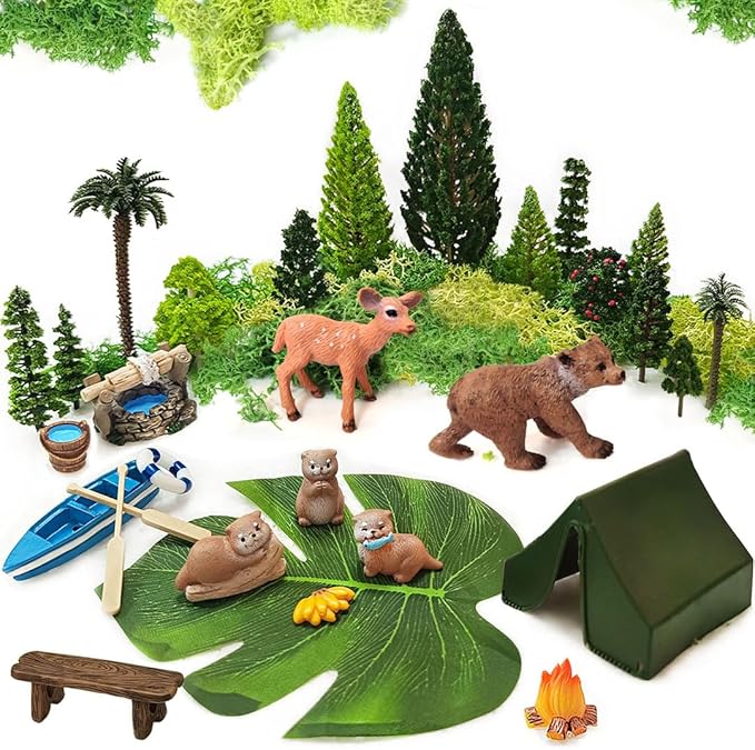 Miniature Garden Accessories, Model Scenery Kit, Forest Animal Figures by QuarenDen