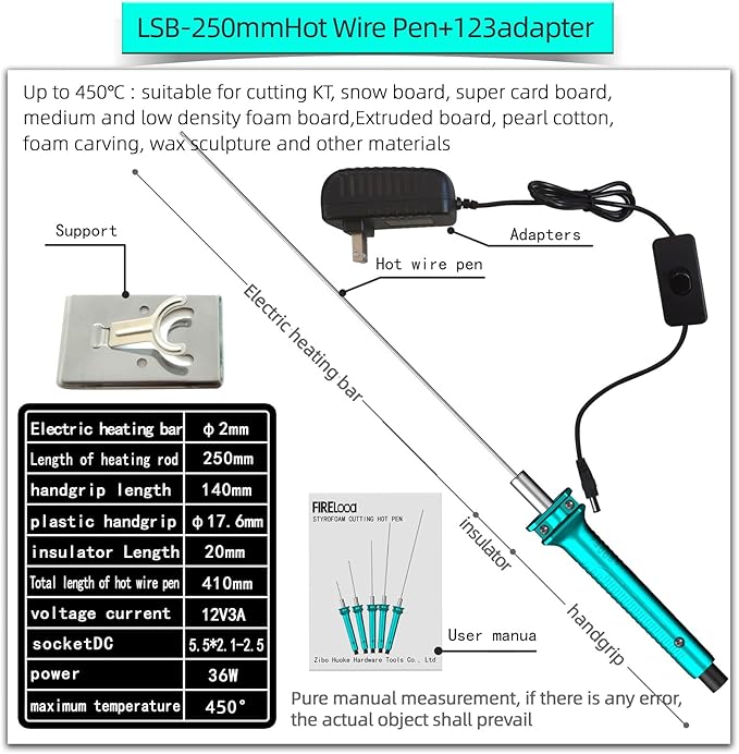 Hot Wire Pen, Electric Hot Wire Cutter Pen 25cm, Styrofoam Cutting Hot Pen Hot - Image 2