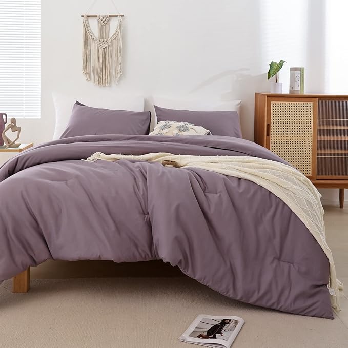 ROSGONIA Dusty Purple Twin/Twin XL Comforter Set by ROSGONIA