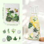 Imeepa 60Pcs Plants Stickers Transparent Scrapbooking Stickers | Waterproof - Image 2