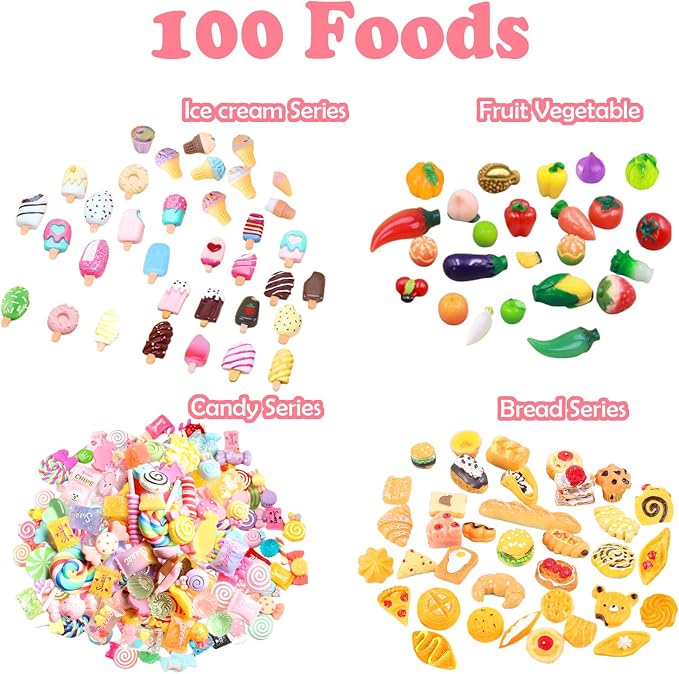 150Pcs Miniatures Food Drinks Bottles Doll House Accessories 1:12 Playset - Image 4