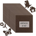 40 Pcs Stiff Felt Fabric Sheet for Crafts, 1mm Thick and 6”x6”Brown Felt Fabric by Tiparts