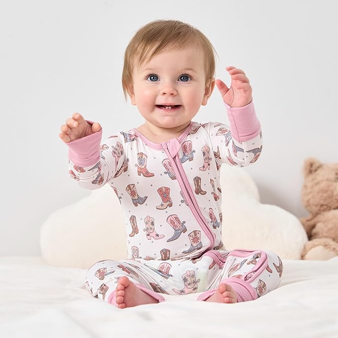 pureborn Baby Infant Boys Girls Sleeper Snug Fit Viscose from Bamboo Pajamas 0-24 Months