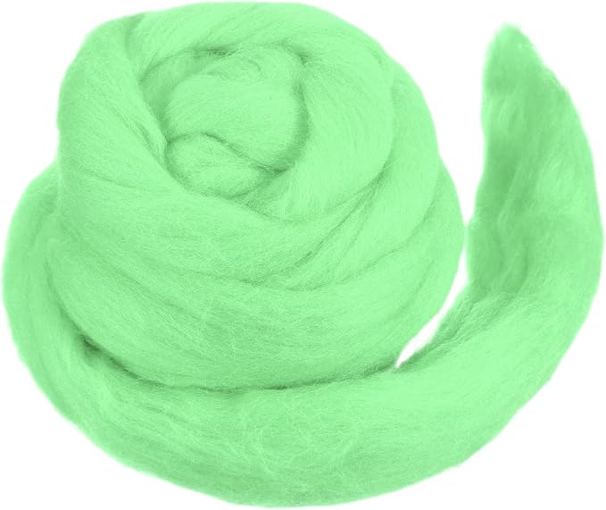 MECCANIXITY Wool Roving Yarn Soft Felting Wool 50g/1.76oz Pure Chunky Roving by MECCANIXITY