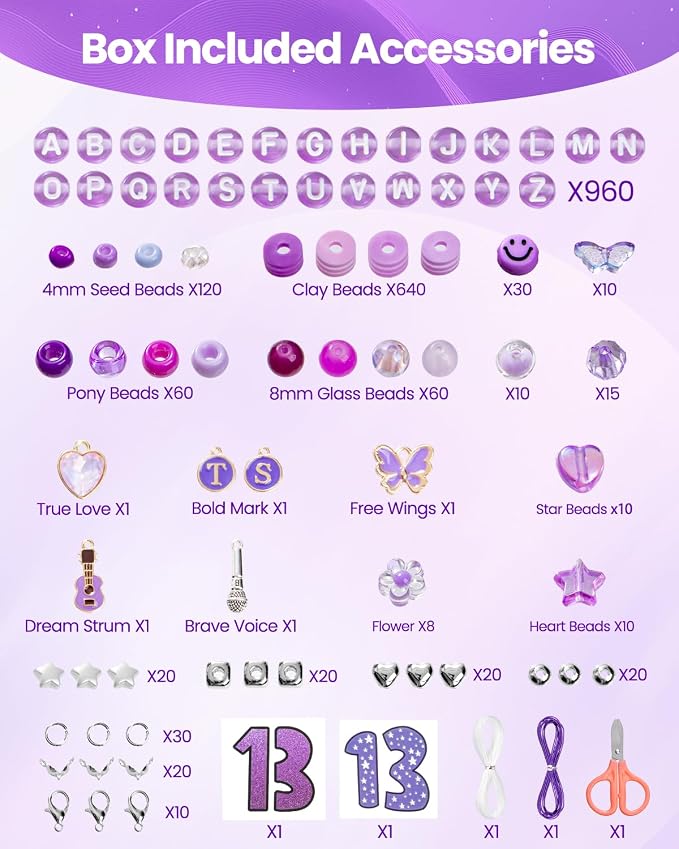 Goldwise Purple Era Inspired Bracelet Making Set - Image 6