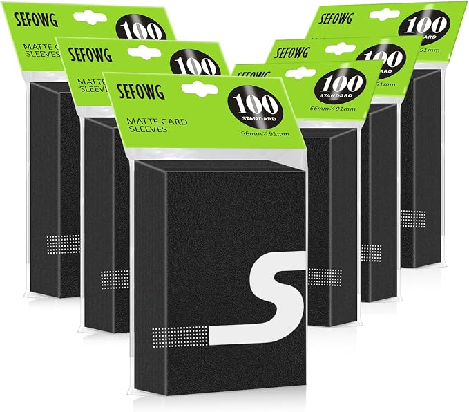 600 Count Black Card Sleeves, Matte Card Sleeves, Standard Magic Cards Sleeve by Unknown
