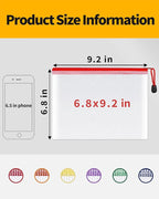 SUNEE Plastic Mesh Zipper Pouch 6.8x9.2 in, Small Water-Resistant Zip Bag - Image 2