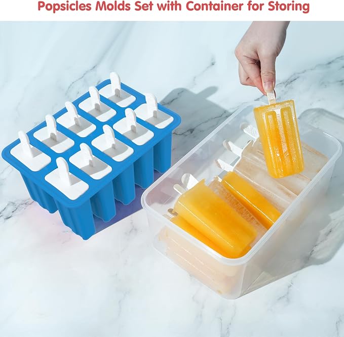 Miaowoof Homemade Popsicle Molds, 10-Cav Non-BPA Silicone Ice Pop Maker - Image 2