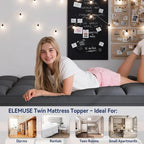 ELEMUSE Twin Grey Mattress Topper - Image 6