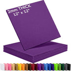 2mm Stiff Felt Sheets 12" X 12" | Thick Polyester Felt Material, DIY Craft by Luceinvita