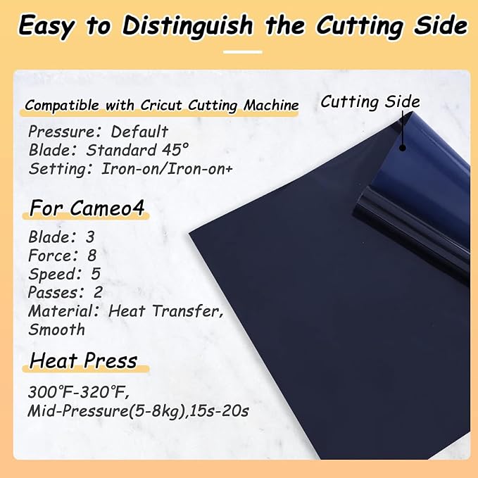HTVRONT Black Flock HTV Heat Transfer Vinyl-12 x 6FT Flock HTV Vinyl Roll - Image 7