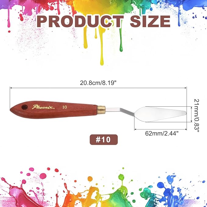 MECCANIXITY Pack of 1 Palette Knife No.10, 8.2" Long Palette Knives - Image 2