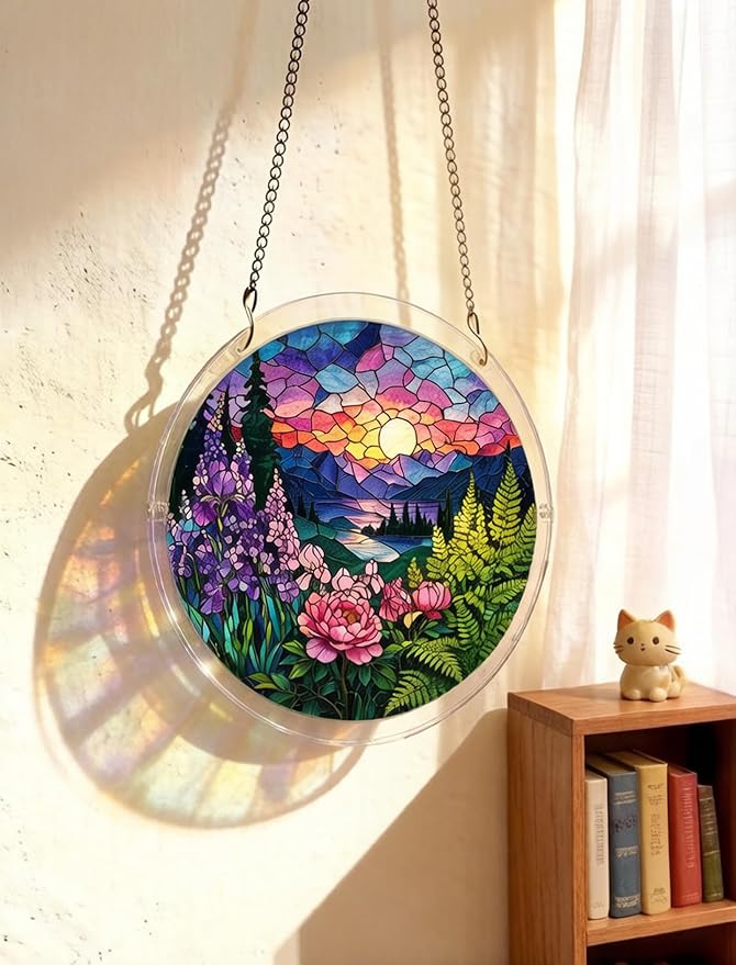 Acrylic Puzzle Suncatcher, Stained Glass Style Art DIY Puzzle - Image 2