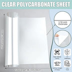 Polycarbonate Clear Plastic Sheet 1 Pcs 16" x 96" Flexible Plastic Sheet Panels - Image 2