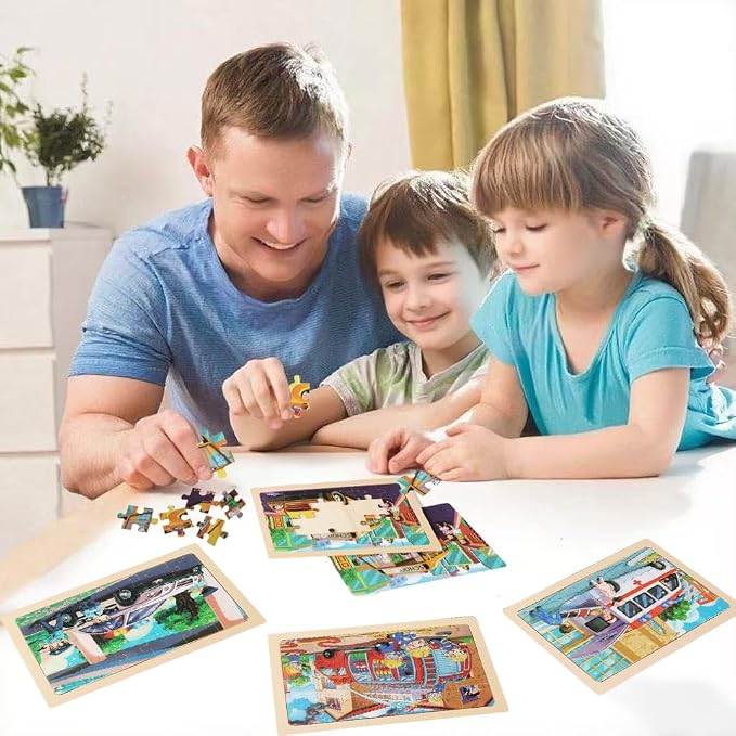Puzzles for Kids Ages 4-6, 4 Packs 24 Piece Wooden Jigsaw Puzzle for Toddlers - Image 6
