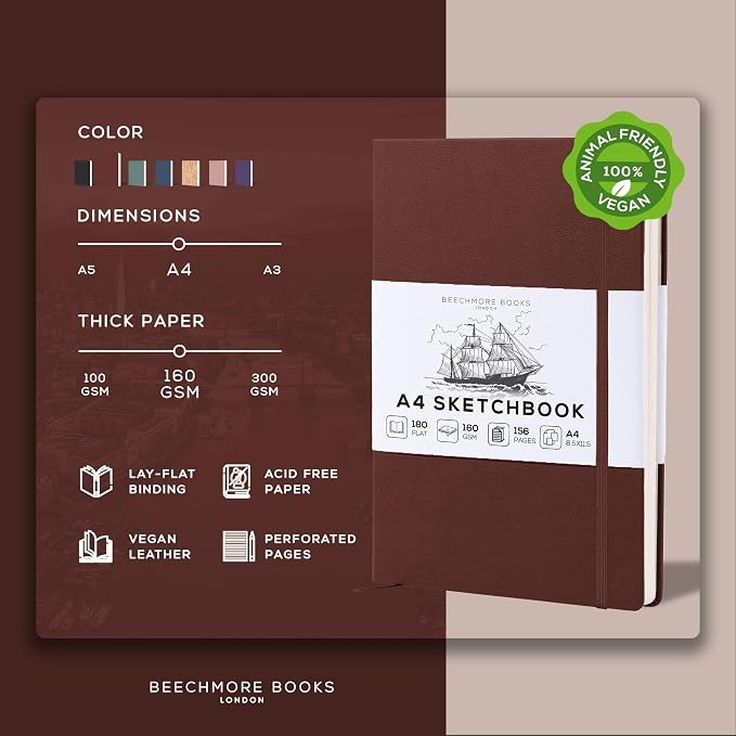 Beechmore Books A4 Mixed Media Sketchbook - Image 2