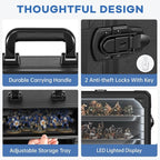 WELIDAY Miniatures Storage Case Miniatures Transport Case Aluminum Alloy Frame - Image 5