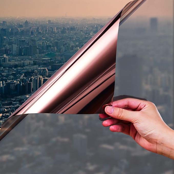Niviy Tinted Anti-Glare Plastic Film One Way Window Film Privacy Mirror Effect - Image 2