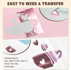 Rose Gold Metallic Foil Iron On Vinyl Roll - Image 2