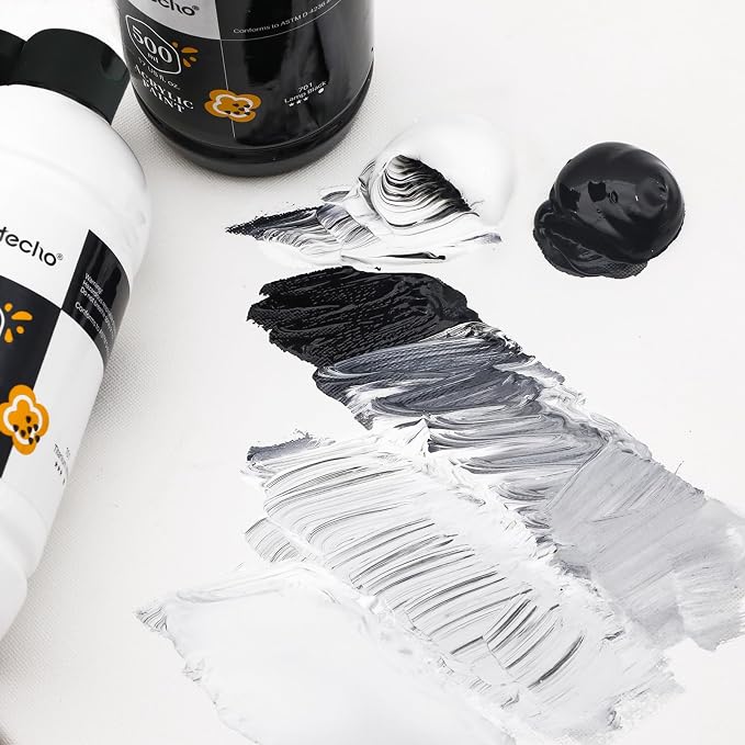 Artecho Titanium White Acrylic Paint 500ml / 17oz Large Bottle | Semi Glossy - Image 5