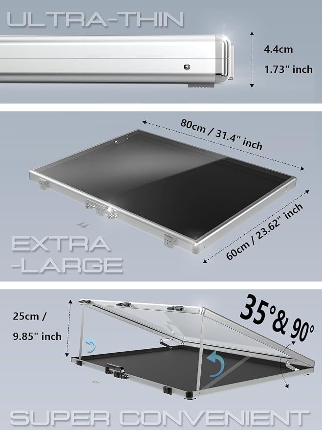 Ultra-Thin 31.4 x 23.6inch Portable Aluminum Card Display Case - Image 6