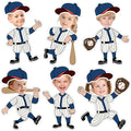 54Pcs Baseball Cutouts Bulletin Boards Decorations, Cartoon Baseball Player DIY by PAIVSUN