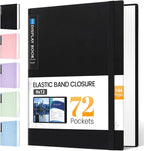 Sooez Art Portfolio 9"x12", 72 Pockets Large Portfolio Folder Display 144 Pages by Sooez