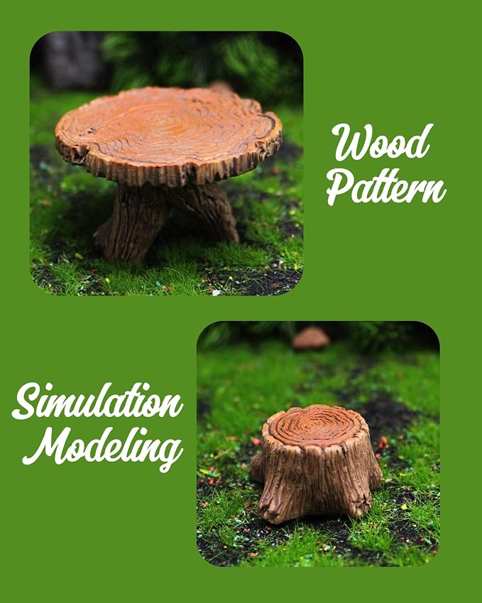 Miniature Garden Furniture Resin Table Chairs Figurines, Fairy Garden - Image 5