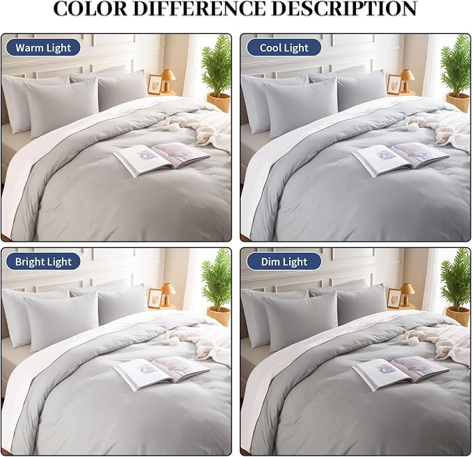 NEXHOME PRO Duvet Cover Set California King Linen Look Textured Organic Natural - Image 2