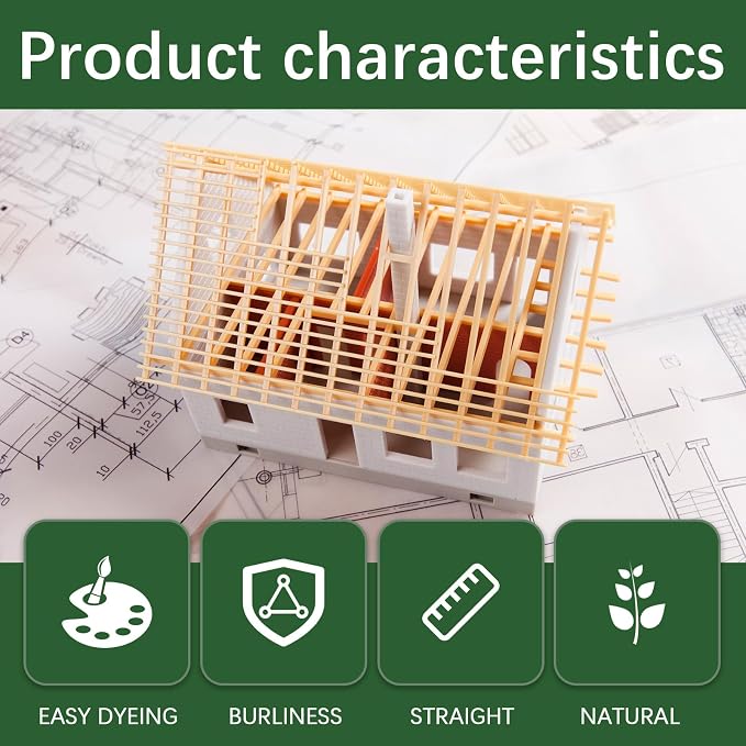 24 Pcs Balsa Wood Sticks 1/2 x 1/2 x 12 Inch balsa Wood Strips Hardwood Square - Image 4
