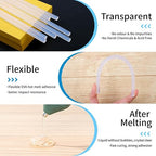 Phinus 48 Pack Mini Hot Glue Sticks, EVA Clear Glue Gun Sticks, Hot Glue Gun - Image 3