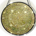 Stained Glass Window Hanging, Crescent Moon Sun Catchers Stained Glass Panels by Greatingreat