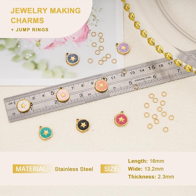 UMAOKANG 8PCS Jewelry Making Charms Bulk - Image 3