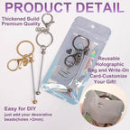 42/84/126 Pcs Beadable Keychain Bars Bulk Blank DIY Beaded Keychain Making - Image 4